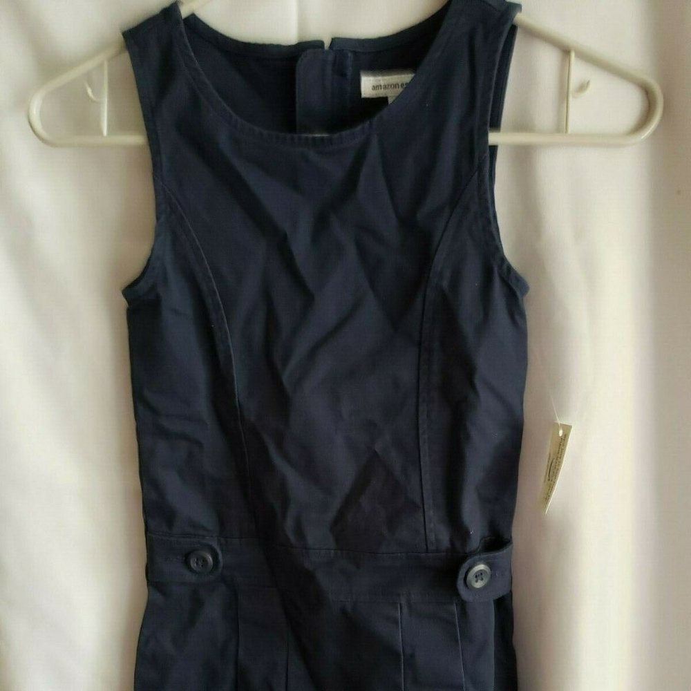 Essentials Girl's Uniform Jumper, Navy Blue, Small